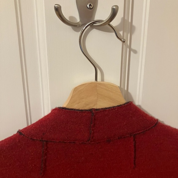 Eileen Fisher Red Coat Cardigan Sweater Duster - Picture 6 of 6